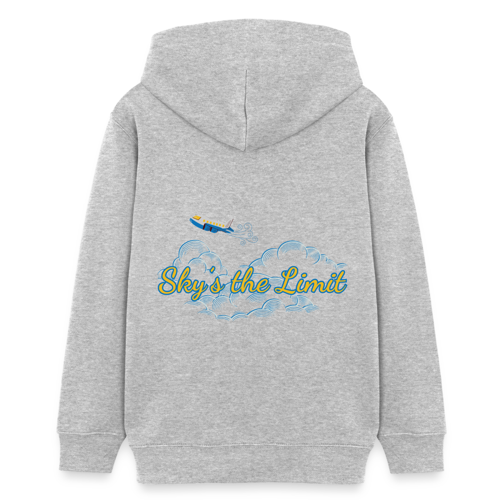 Teenager Bio-Hoodie - SKY`S THE LIMIT - Grau meliert