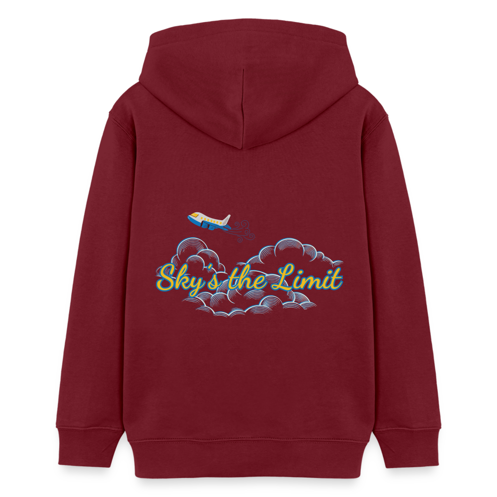 Teenager Bio-Hoodie - SKY`S THE LIMIT - Burgunderrot