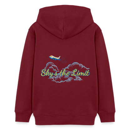 Teenager Bio-Hoodie - SKY`S THE LIMIT - Burgunderrot