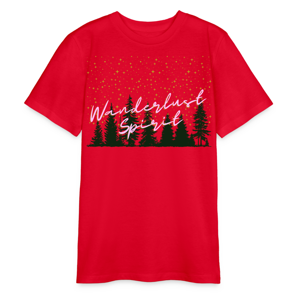 Bio Teenager T-Shirt - Wanderlust Spirit - Rot