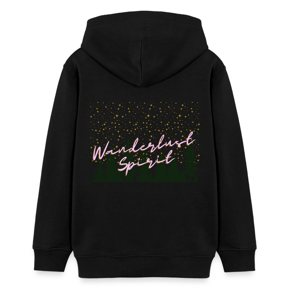 Teenager Bio-Hoodie - WANDERLUST SPIRIT - Schwarz