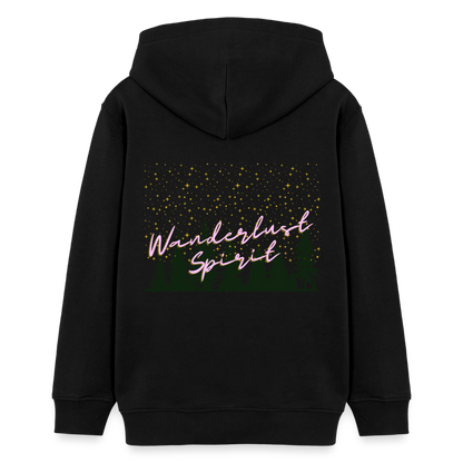 Teenager Bio-Hoodie - WANDERLUST SPIRIT - Schwarz