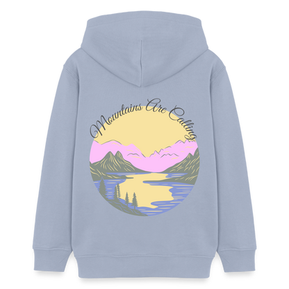 Teenager Bio-Hoodie - MOUNTAINS ARE CALLING - Lavendel-Violett