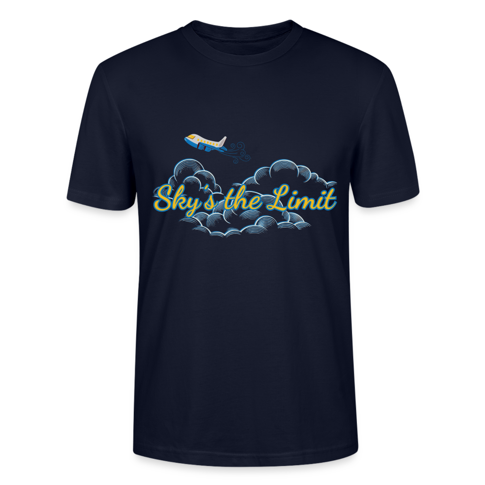 Unisex Herren Damen Bio T-Shirt - SKY`S THE LIMIT - Navy