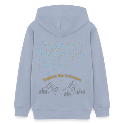 Teenager Bio-Hoodie - EXPLORE THE UNKNOWN - Lavendel-Violett