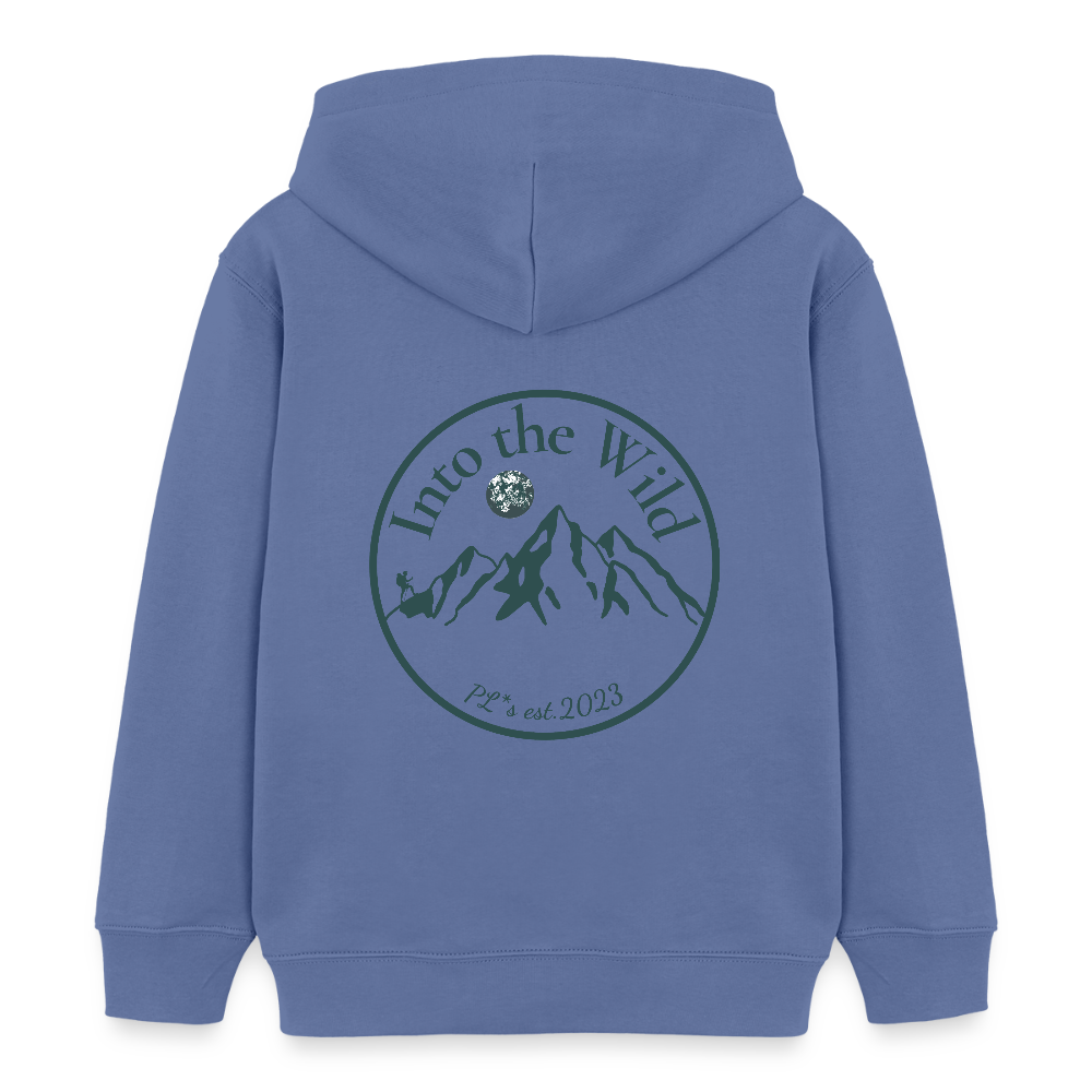 Kinder Bio-Hoodie - INTO THE WILD - Blau