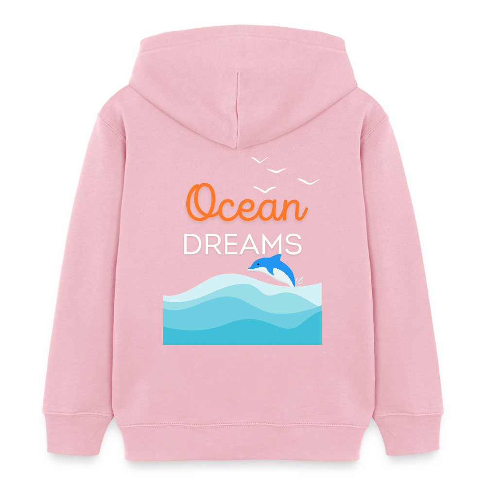 Kinder Bio-Hoodie - OCEAN DREAMS - Hellrosa