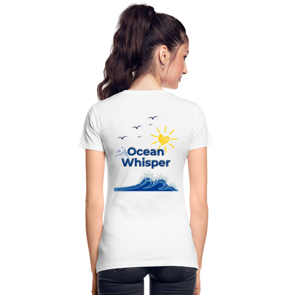 Frauen Premium Bio T-Shirt - OCEAN WHISPER - Weiß