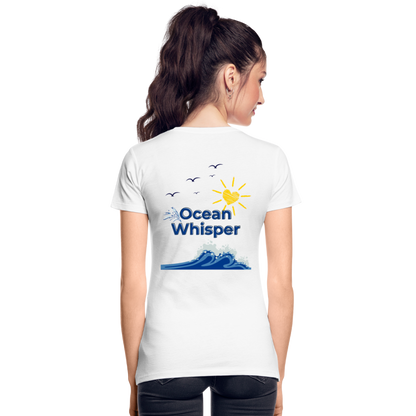 Frauen Premium Bio T-Shirt - OCEAN WHISPER - Weiß