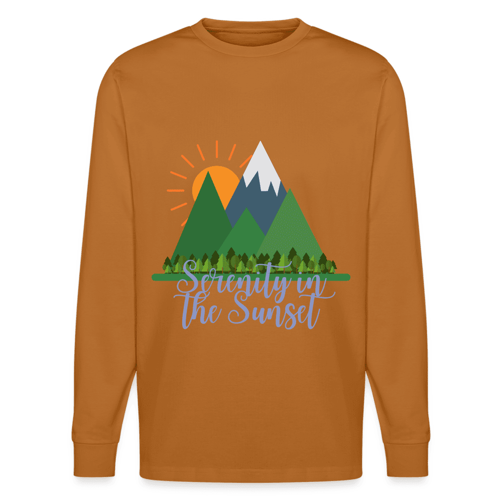 Unisex Herren Damen Bio-Langarmshirt - SERENITY IN THE SUNSET