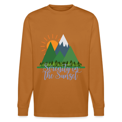 Unisex Herren Damen Bio-Langarmshirt - SERENITY IN THE SUNSET