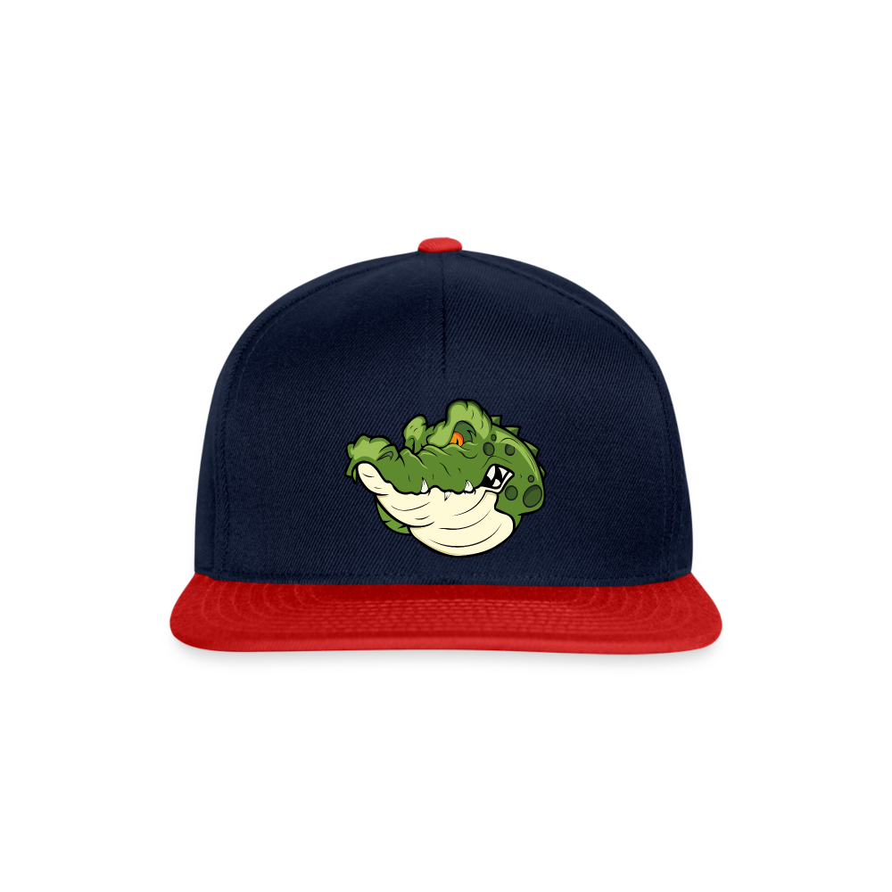 Snapback Cap- KROKO POWER - versch. Farben - Navy/Rot