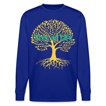 Unisex Herren Damen Bio-Langarmshirt - TREE OF LIFE - Königsblau