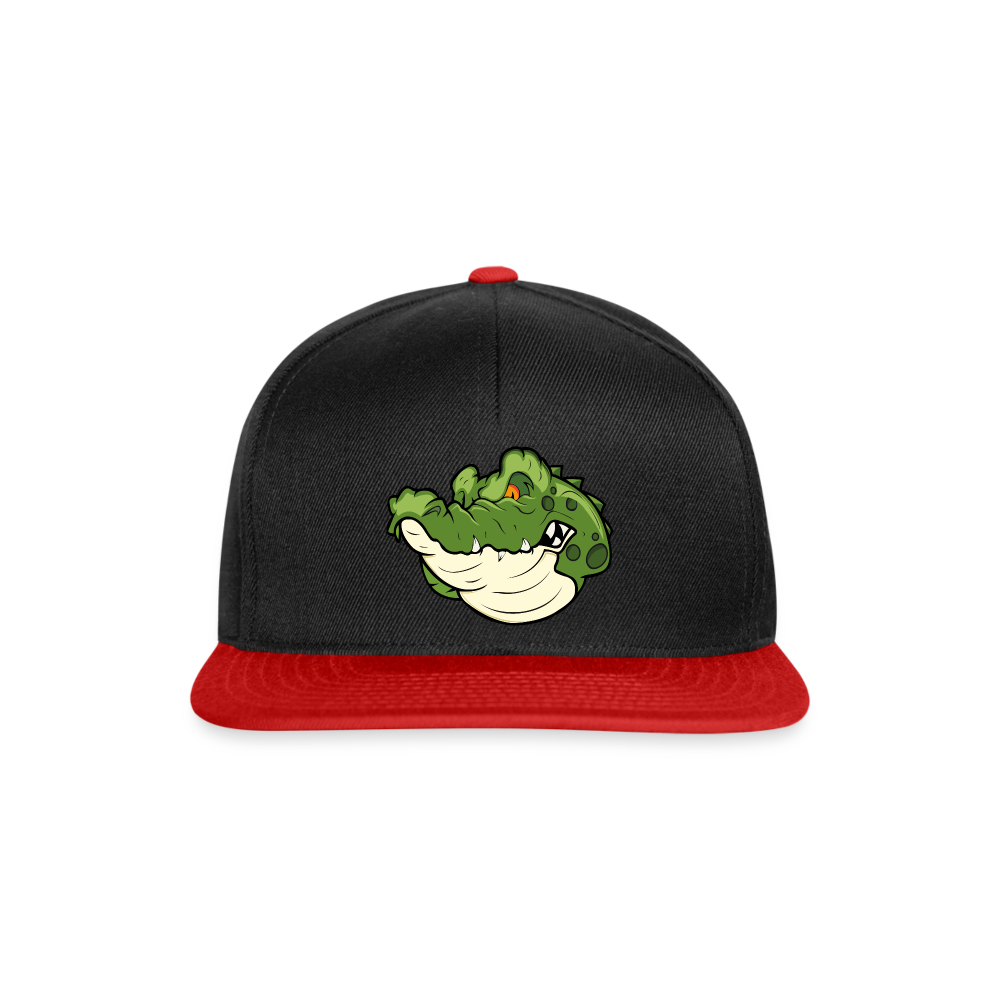 Snapback Cap- KROKO POWER - versch. Farben - Schwarz/Rot