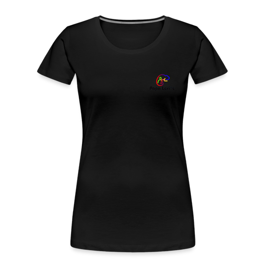 Frauen Premium Bio T-Shirt - ROOTS OF BALANCE - Schwarz