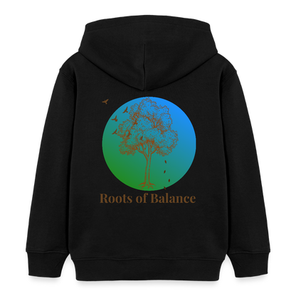 Kinder Bio-Hoodie - ROOTS OF BALANCE - Schwarz