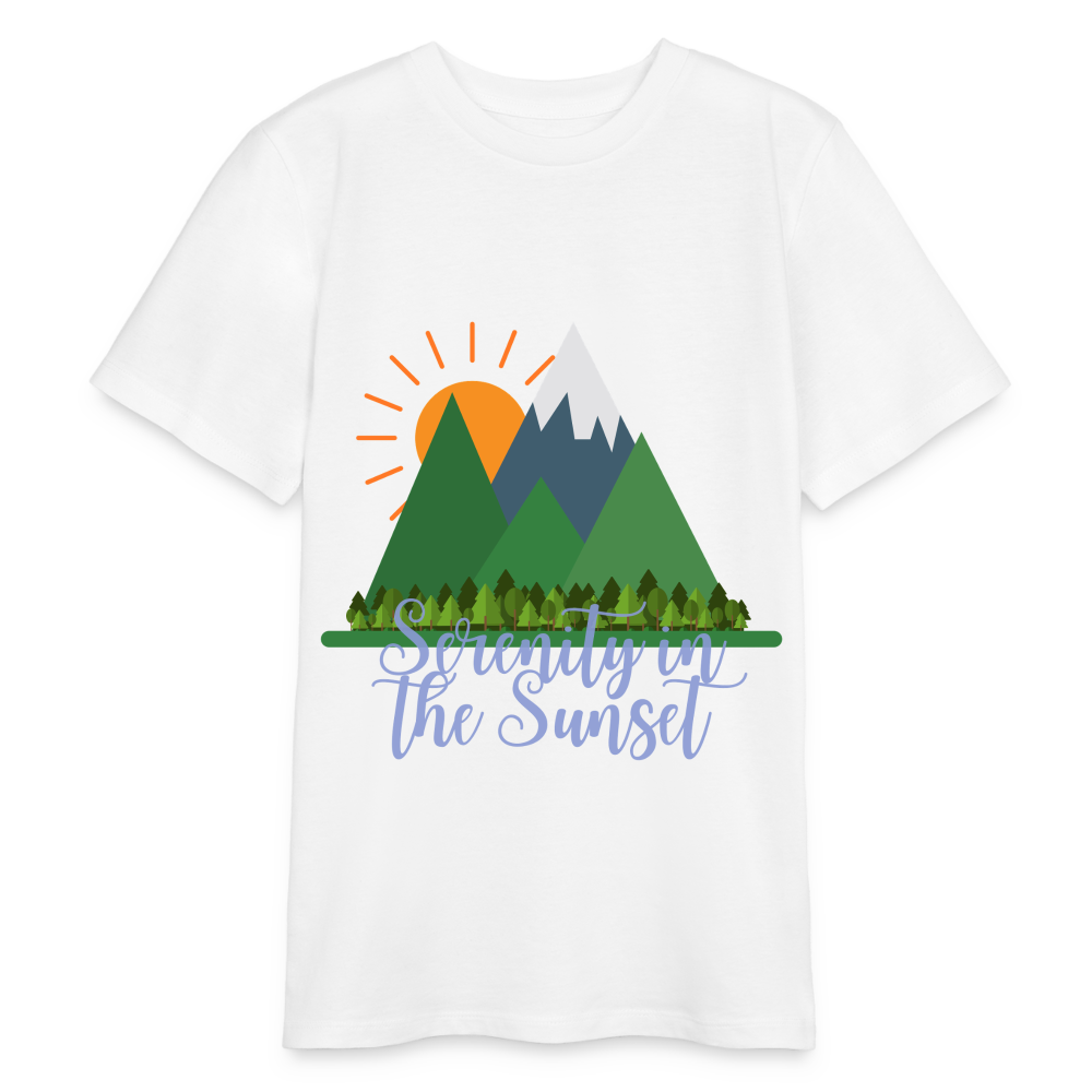 Bio Teenager T-Shirt - SERENITY IN THE SUNSET - Weiß