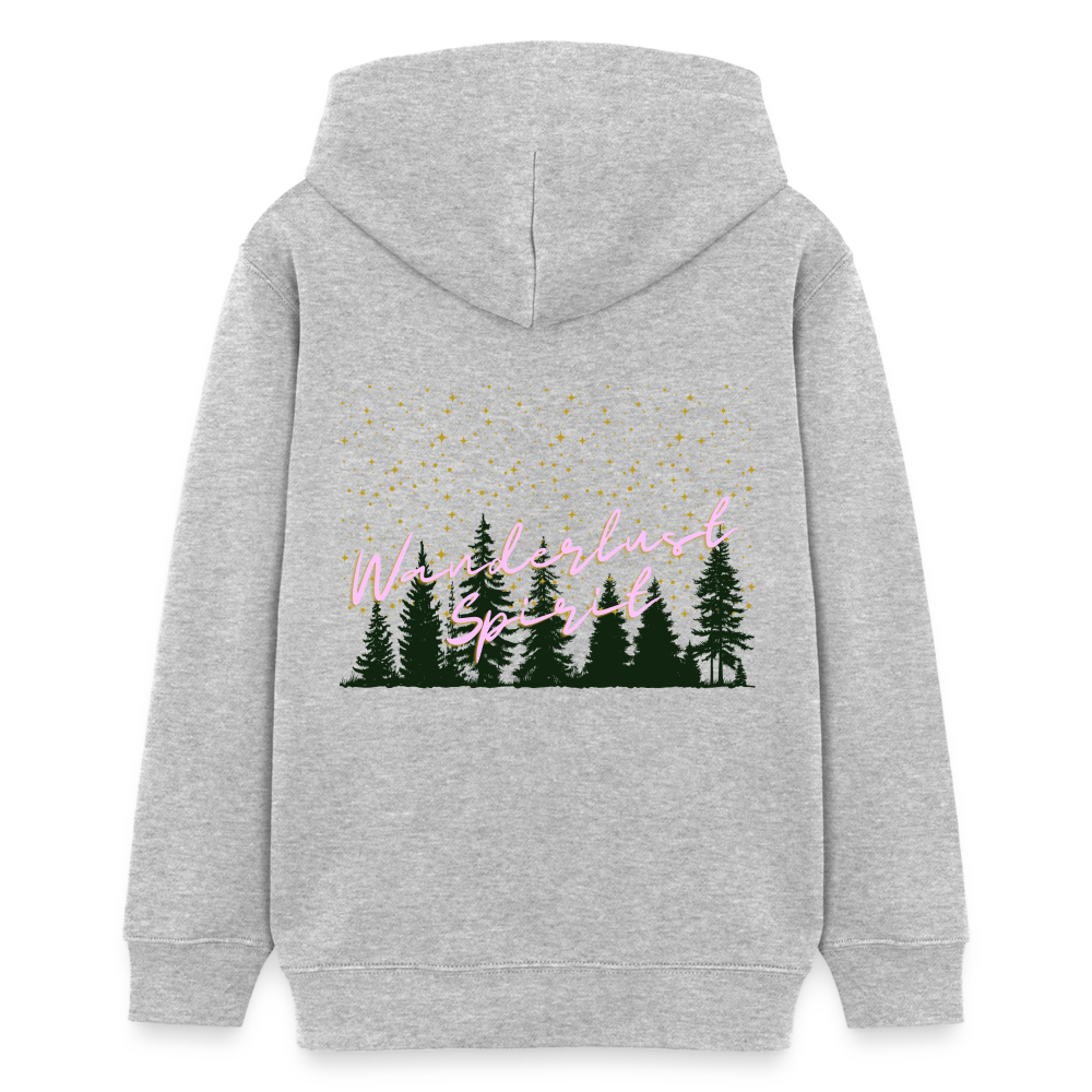 Teenager Bio-Hoodie - WANDERLUST SPIRIT - Grau meliert