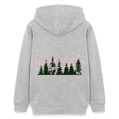 Teenager Bio-Hoodie - WANDERLUST SPIRIT - Grau meliert