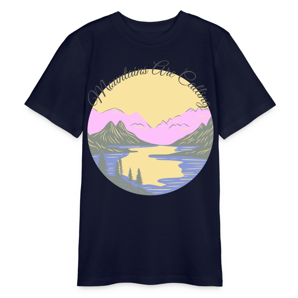 Bio Teenager T-Shirt - MOUNTAINS ARE CALLING - Navy