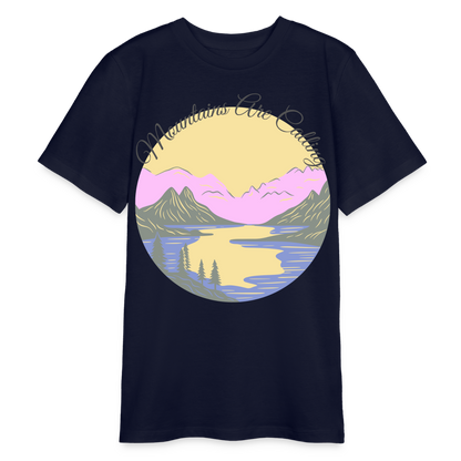 Bio Teenager T-Shirt - MOUNTAINS ARE CALLING - Navy