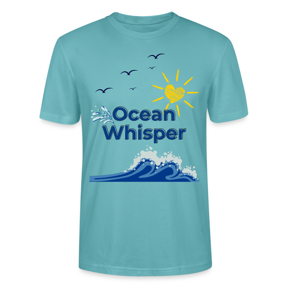 Unisex Herren Damen Bio T-Shirt - OCEAN WHISPER - Pastelltürkis