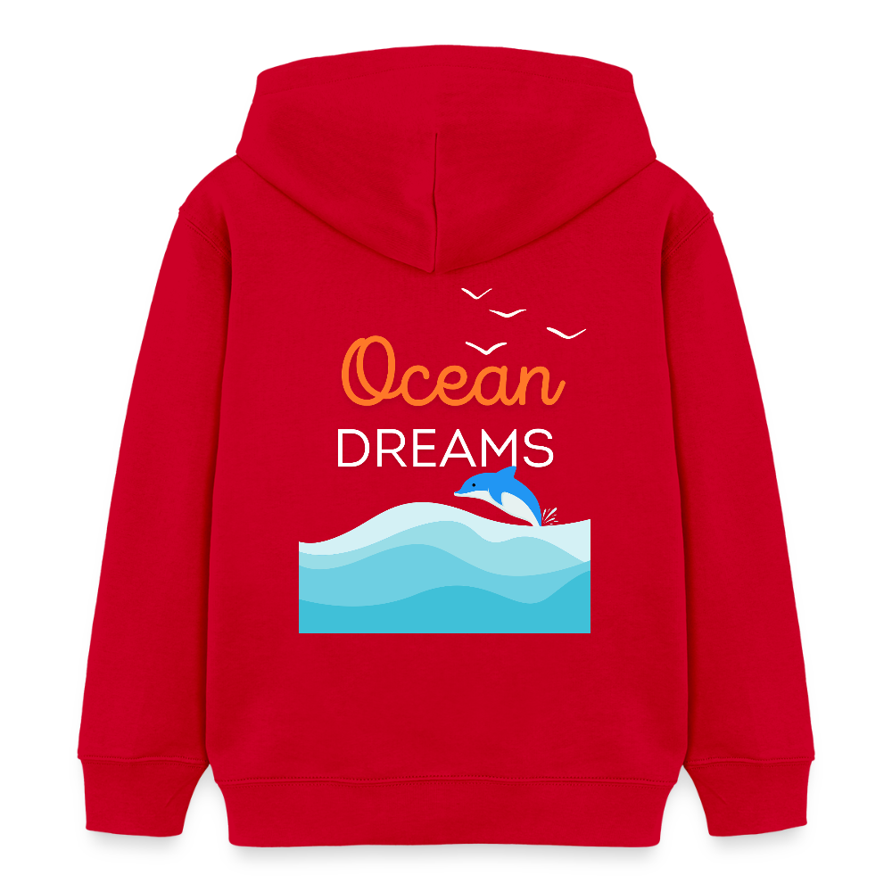 Kinder Bio-Hoodie - OCEAN DREAMS - Rot