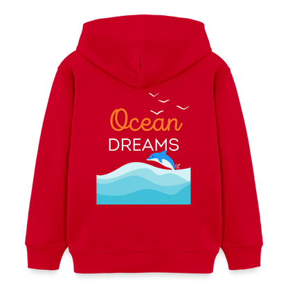 Kinder Bio-Hoodie - OCEAN DREAMS - Rot