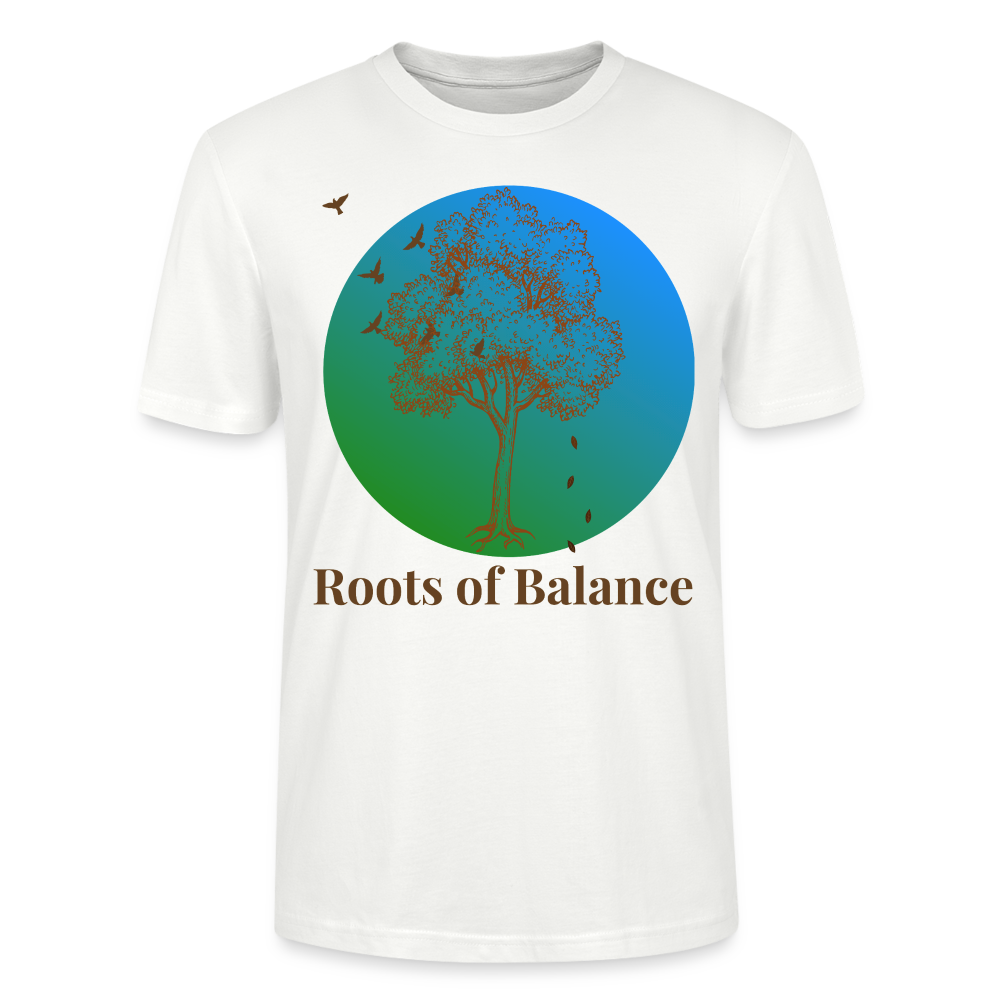 Unisex Herren Damen Bio T-Shirt - ROOTS OF BALANCE - Weiß