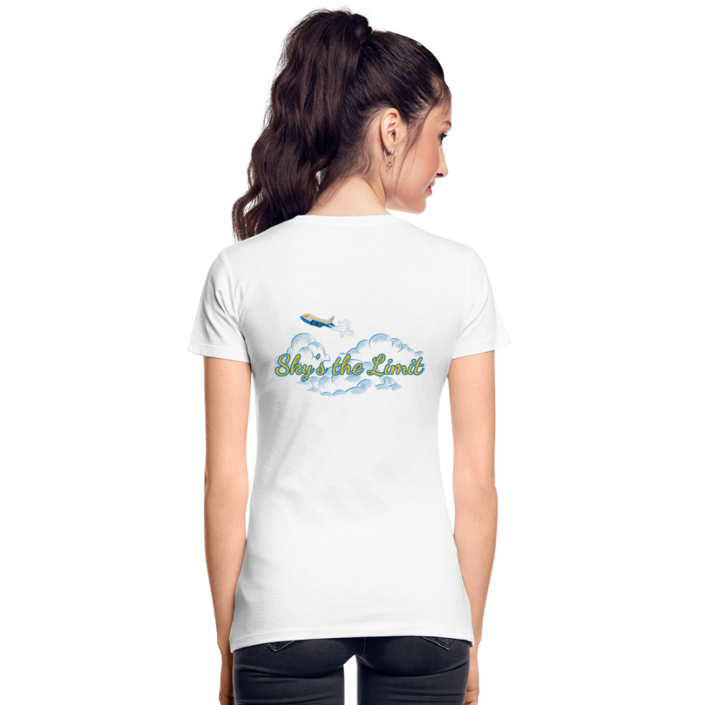 Frauen Premium Bio T-Shirt - SKY´S THE LIMIT - Weiß