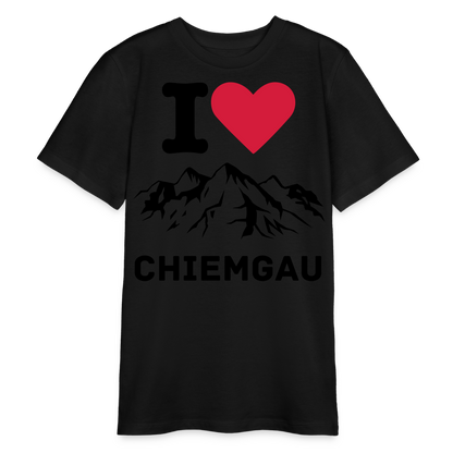 Bio Teenager T-Shirt - I LOVE CHIEMGAU - Schwarz