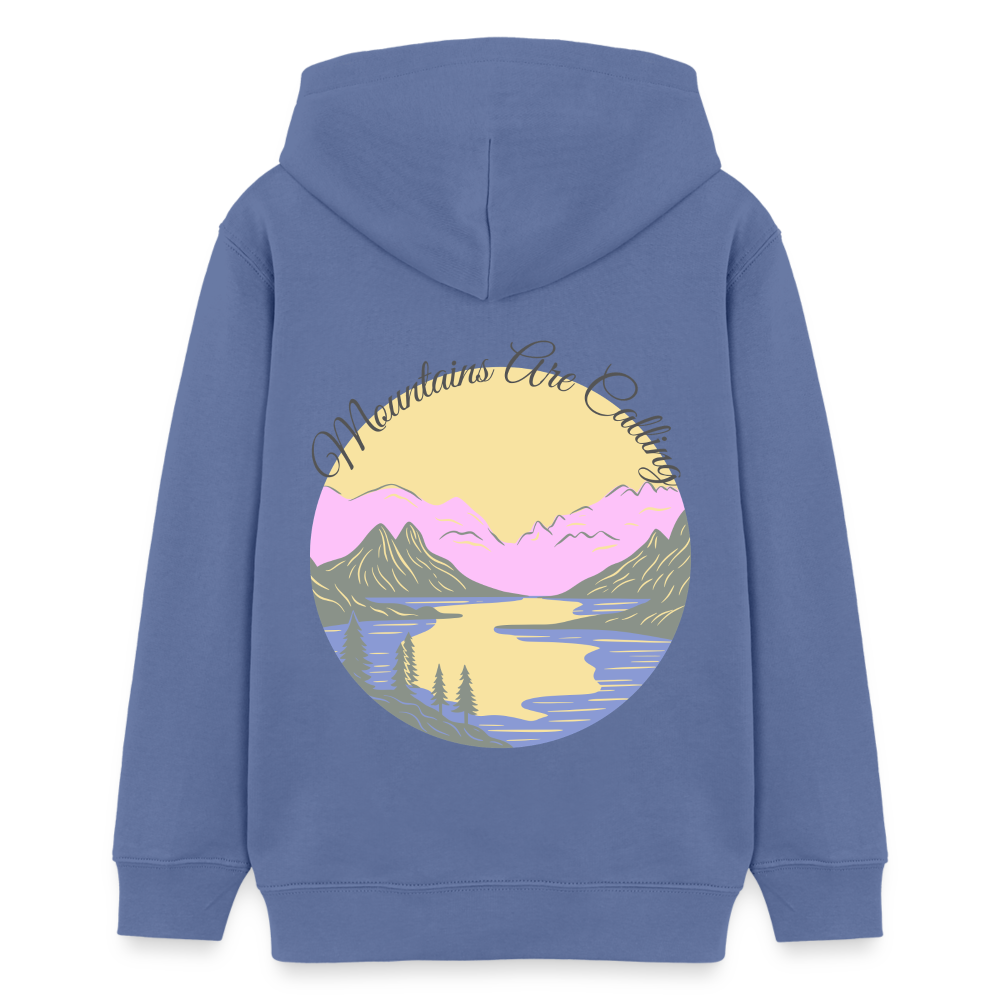 Teenager Bio-Hoodie - MOUNTAINS ARE CALLING - Blau