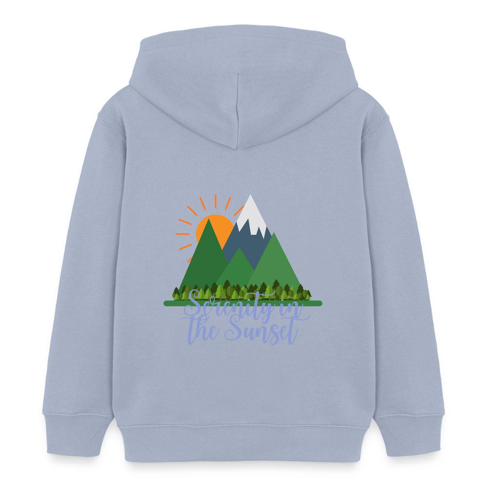 Kinder Bio-Hoodie - SERENITY IN THE SUNSET - Lavendel-Violett