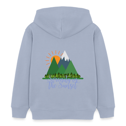 Kinder Bio-Hoodie - SERENITY IN THE SUNSET - Lavendel-Violett