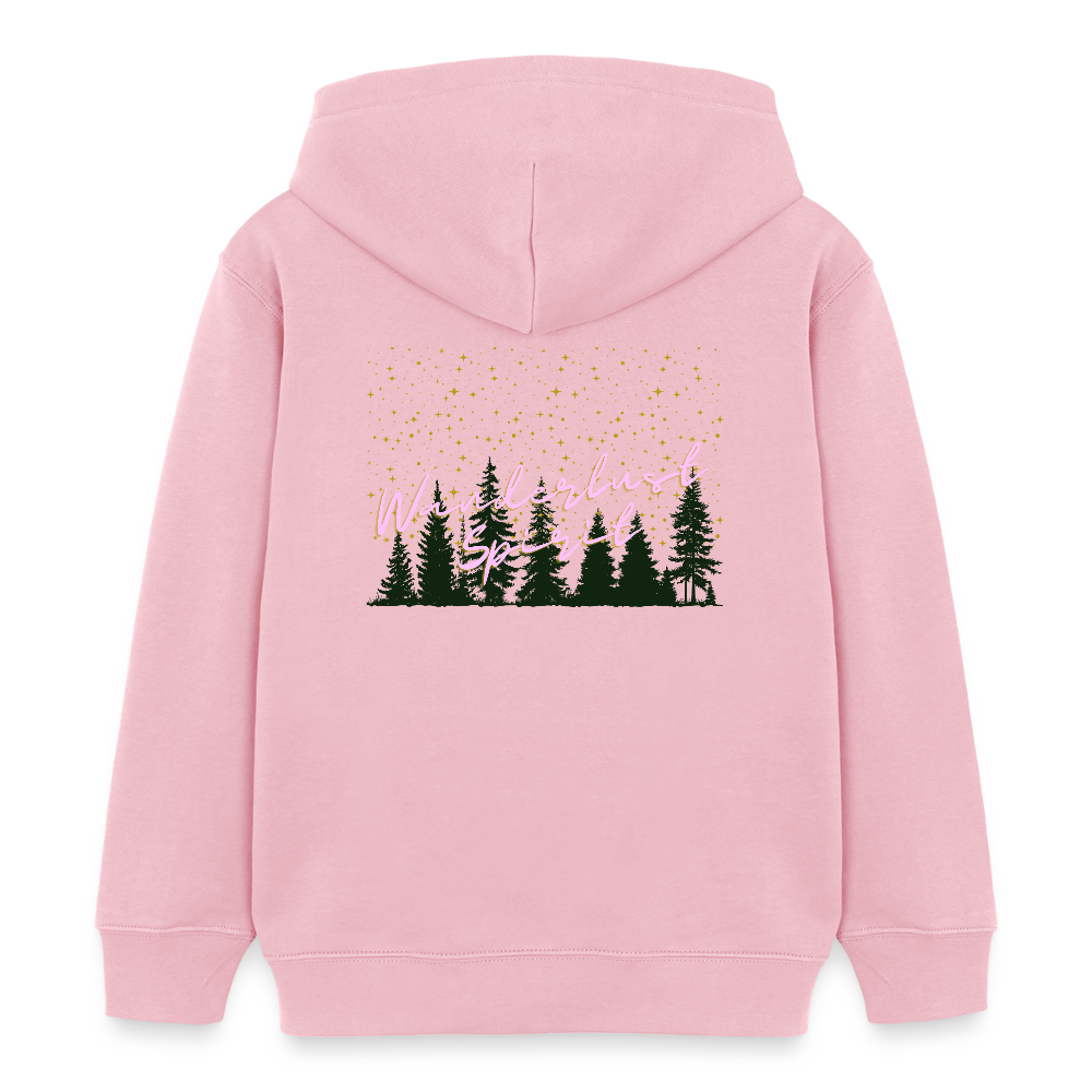 Kinder Bio-Hoodie - WANDERLUST SPIRIT - Hellrosa