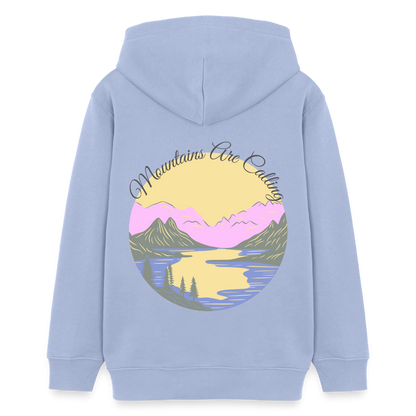 Teenager Bio-Hoodie - MOUNTAINS ARE CALLING - Sky