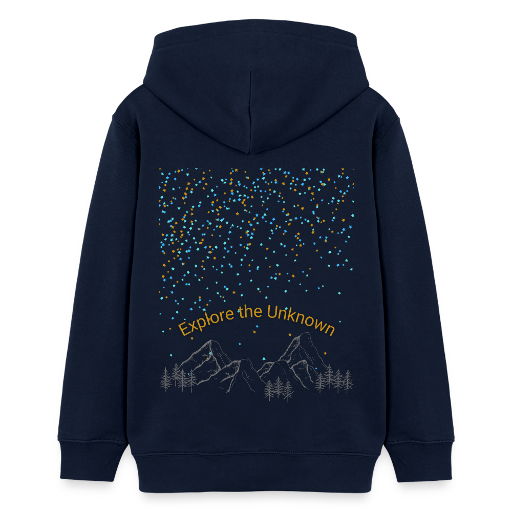 Teenager Bio-Hoodie - EXPLORE THE UNKNOWN - Navy