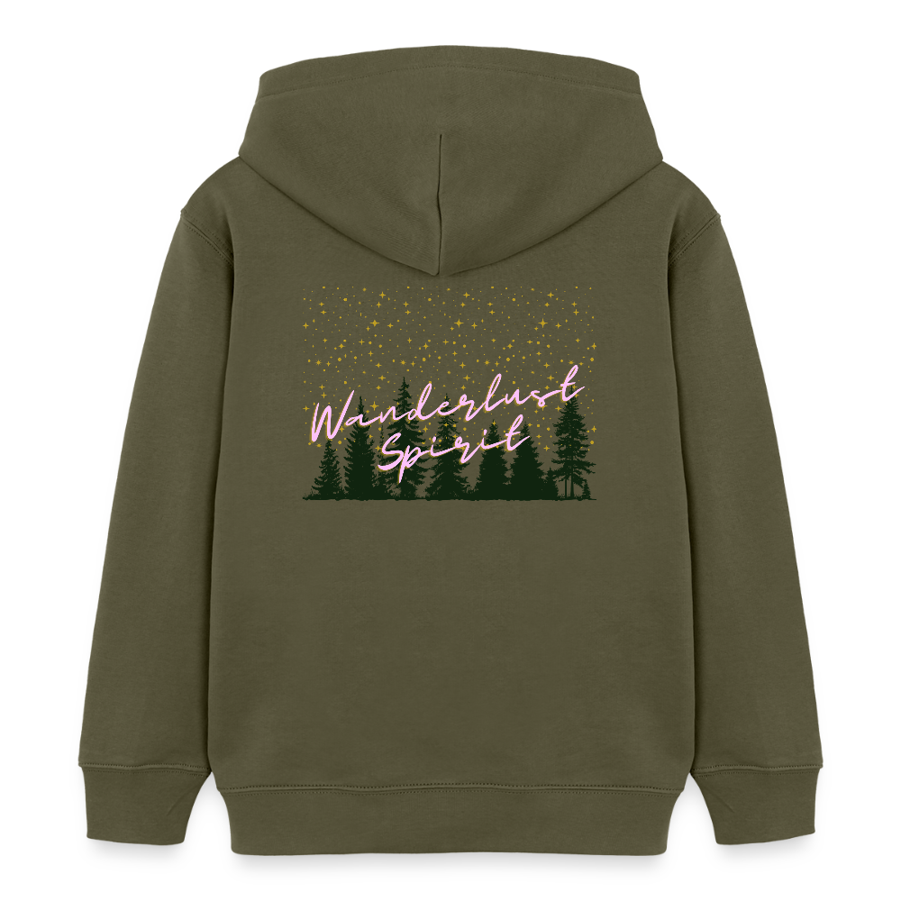 Kinder Bio-Hoodie - WANDERLUST SPIRIT - Khaki