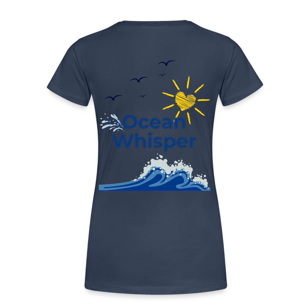 Frauen Premium Bio T-Shirt - OCEAN WHISPER - Navy