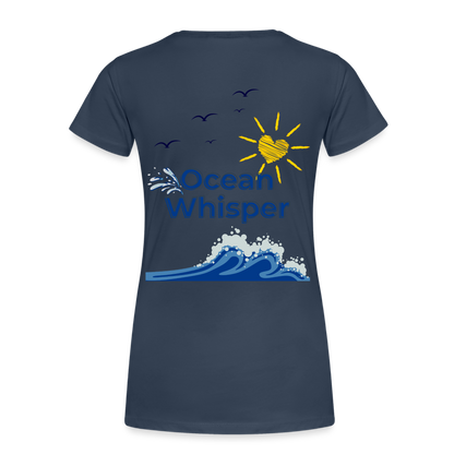 Frauen Premium Bio T-Shirt - OCEAN WHISPER - Navy