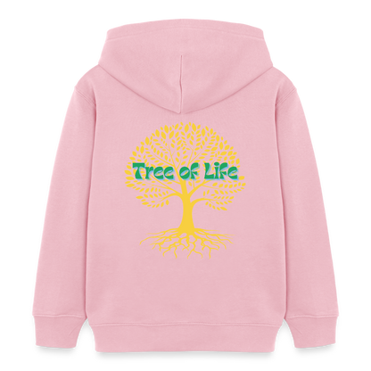 Kinder Bio-Hoodie - TREE OF LIFE - Hellrosa