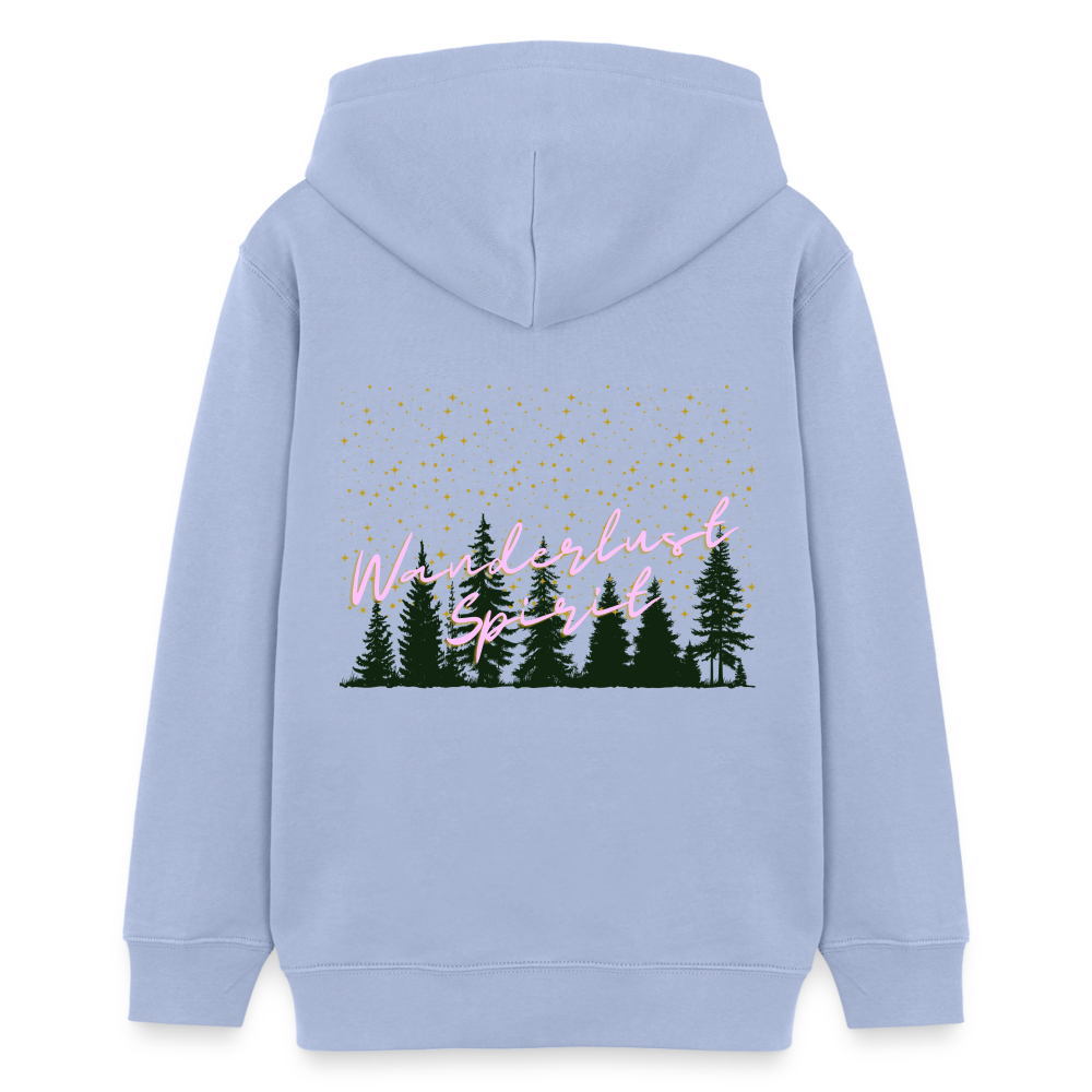 Teenager Bio-Hoodie - WANDERLUST SPIRIT - Sky