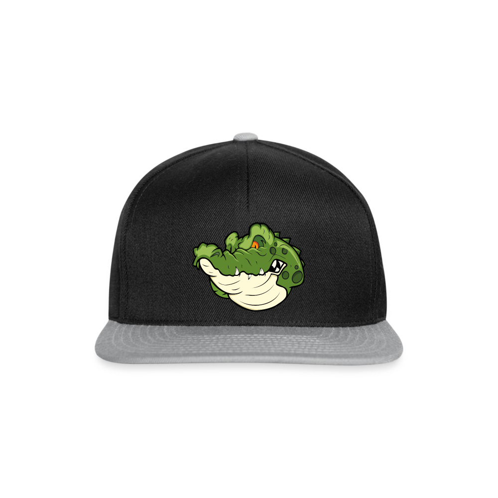 Snapback Cap- KROKO POWER - versch. Farben - Schwarz/Grau