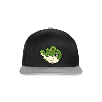 Snapback Cap- KROKO POWER - versch. Farben - Schwarz/Grau