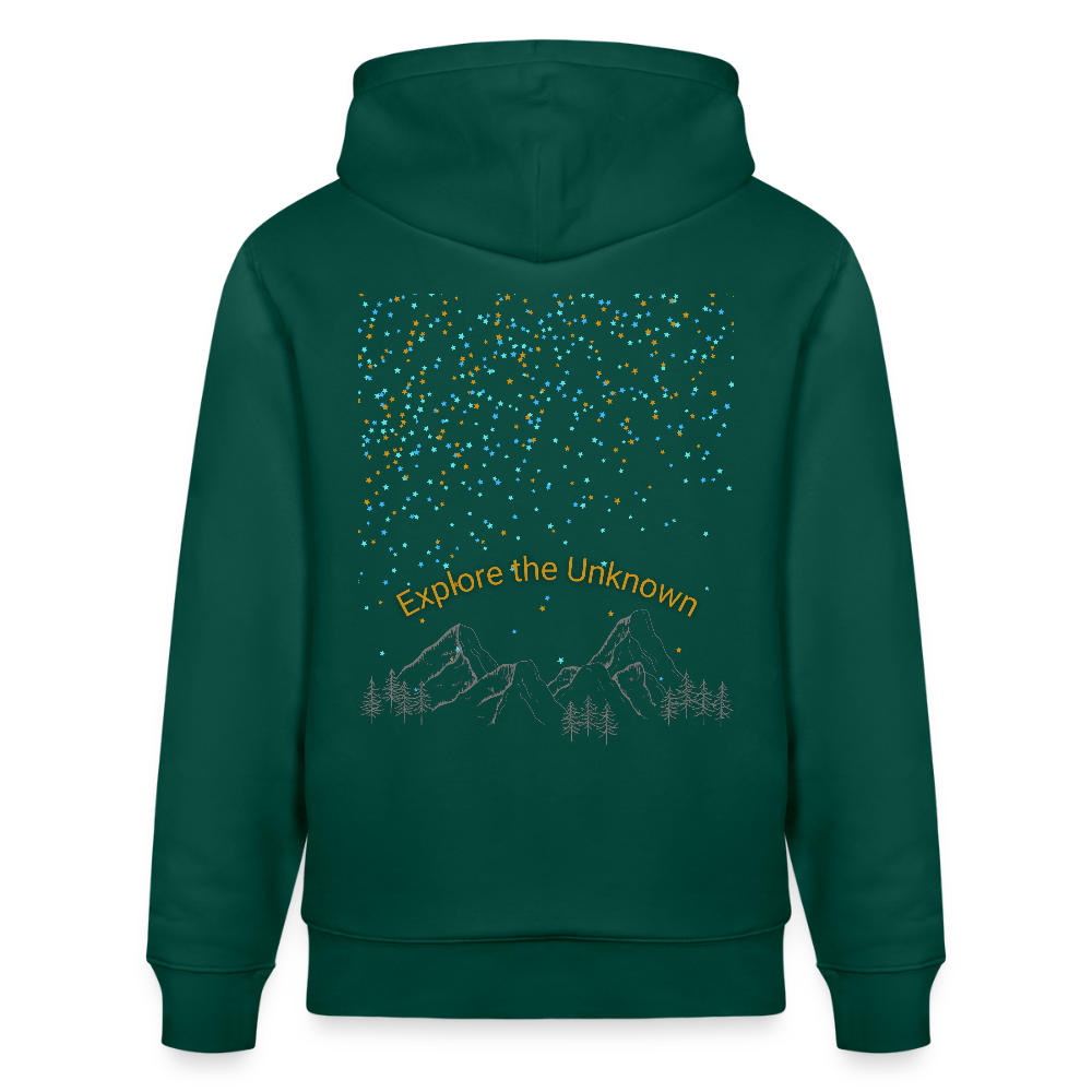 Unisex Herren Damen Bio-Hoodie - EXPLORE THE UNKNOWN - Forest