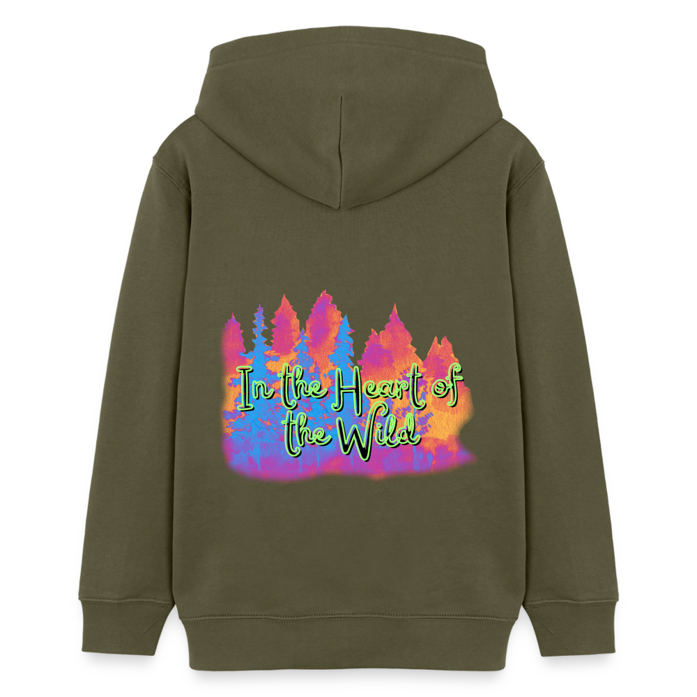 Teenager Bio-Hoodie - IN THE HEART OF THE WILD 2 - Khaki