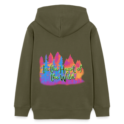 Teenager Bio-Hoodie - IN THE HEART OF THE WILD 2 - Khaki