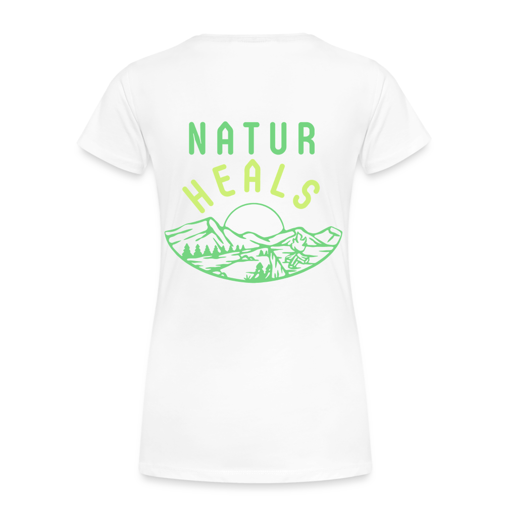 Frauen Premium Bio T-Shirt - NATUR HEALS - Weiß