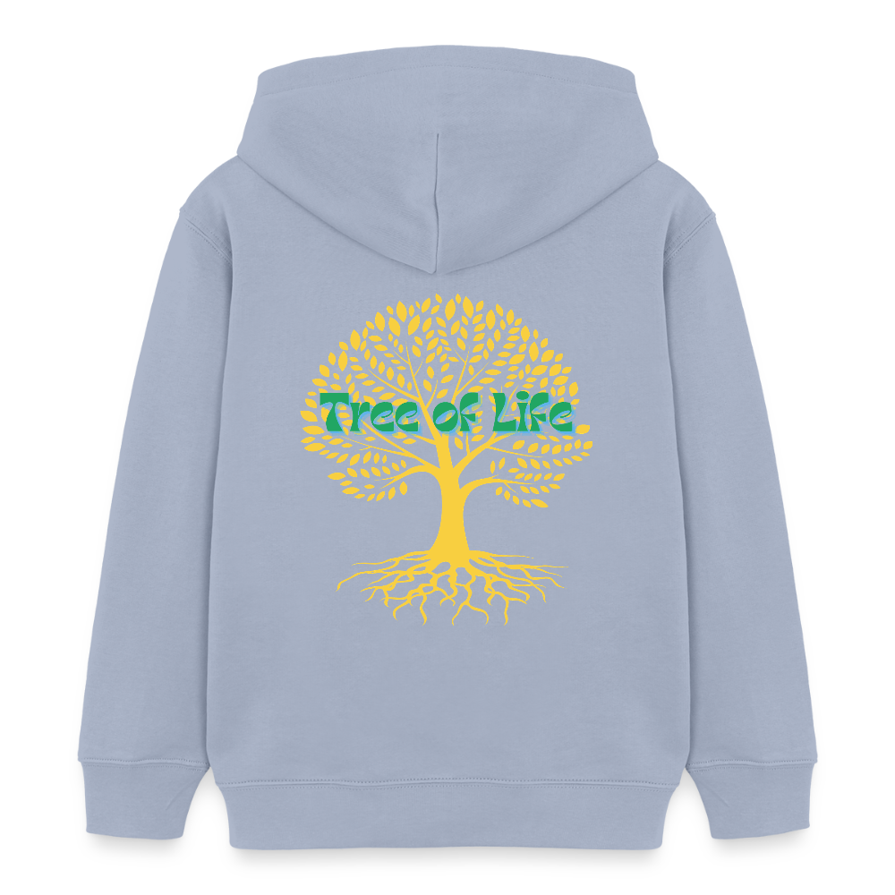 Kinder Bio-Hoodie - TREE OF LIFE - Lavendel-Violett