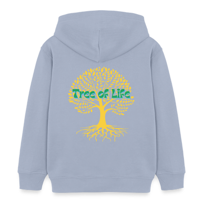 Kinder Bio-Hoodie - TREE OF LIFE - Lavendel-Violett